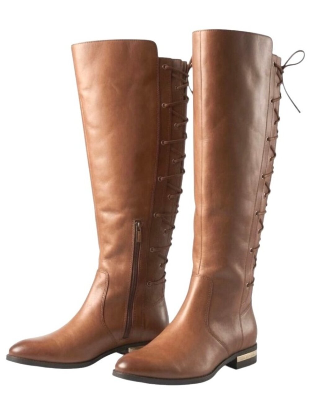 Vince Camuto Palenda Brown Leather Riding Boots Women's Size 9
